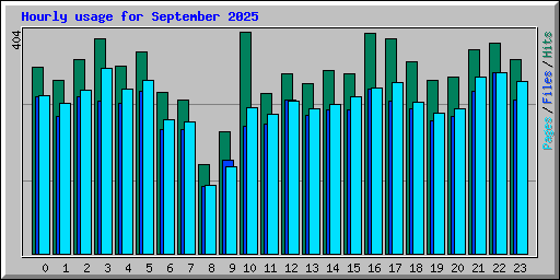 Hourly usage for September 2025