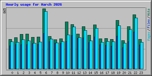 Hourly usage for March 2026